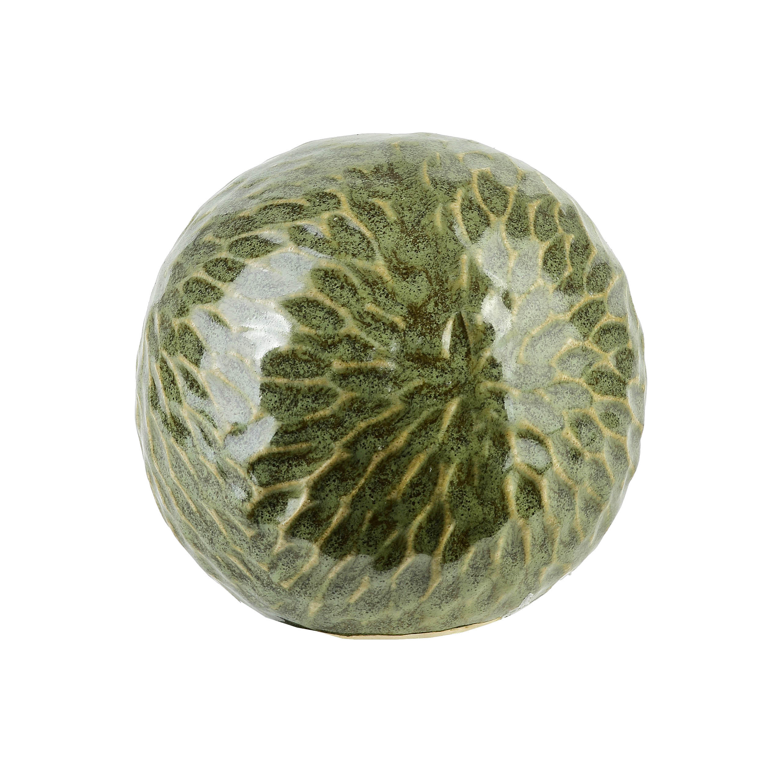 DEKO-KUGEL Saggio Grün 9/9/9 cm Keramik - Grün, Keramik (9/9/9cm) - Mondex