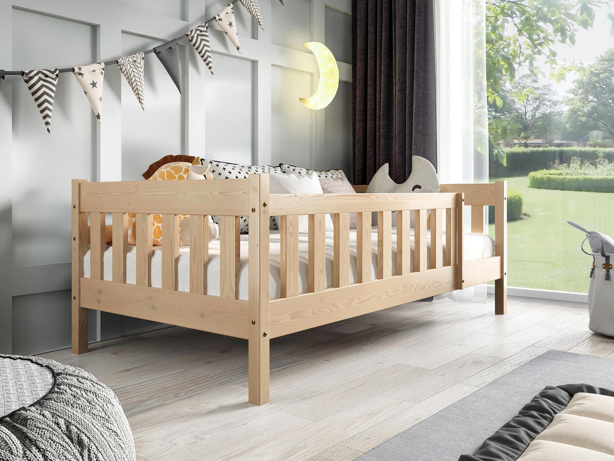 KINDERBETT Nadia - Naturfarben, Holz (80/160cm) - MIRJAN24
