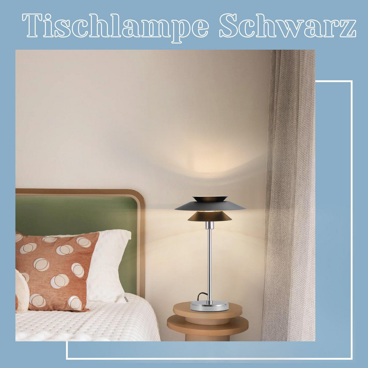 TISCHLEUCHTE Blumenfee 28/28/44.5 cm - Schwarz, Metall (28/28/44.5cm) - Nettlife
