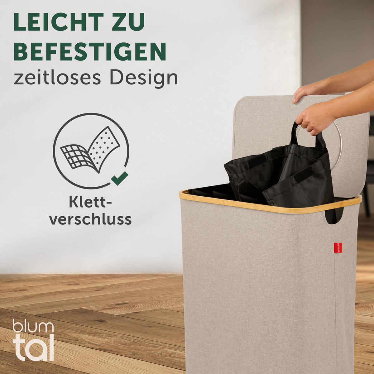 PFANDFLASCHEN-SAMMELBEHÄLTER 150L Beige (2 Fächer) - Beige, Kunststoff (37/4/57cm) - Blumtal