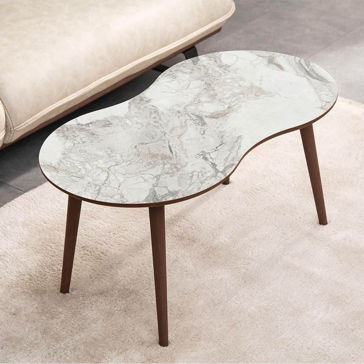 COUCHTISCH moon weiss - Weiß, Holz (99/54/45cm) - Habitat Garten
