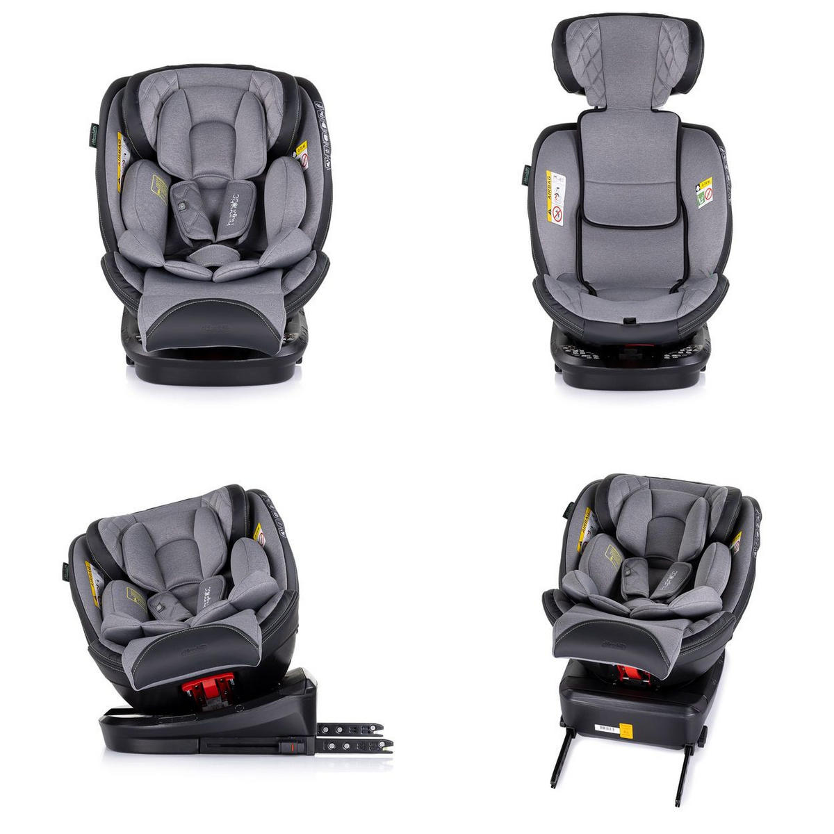 KINDERSITZ Hypnotic i-Size grau (40-150cm) Isofix, Top Tether, Kopfstütze - Grau, Kunststoff (36/75/45cm) - Chipolino