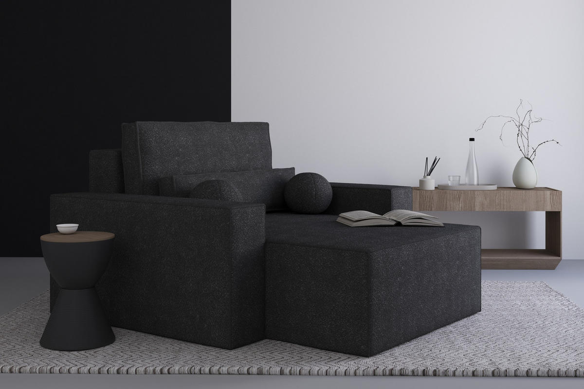 XXL-SESSEL Denver - Schwarz - Schwarz, Holzwerkstoff (100/85/162cm) - Möblo
