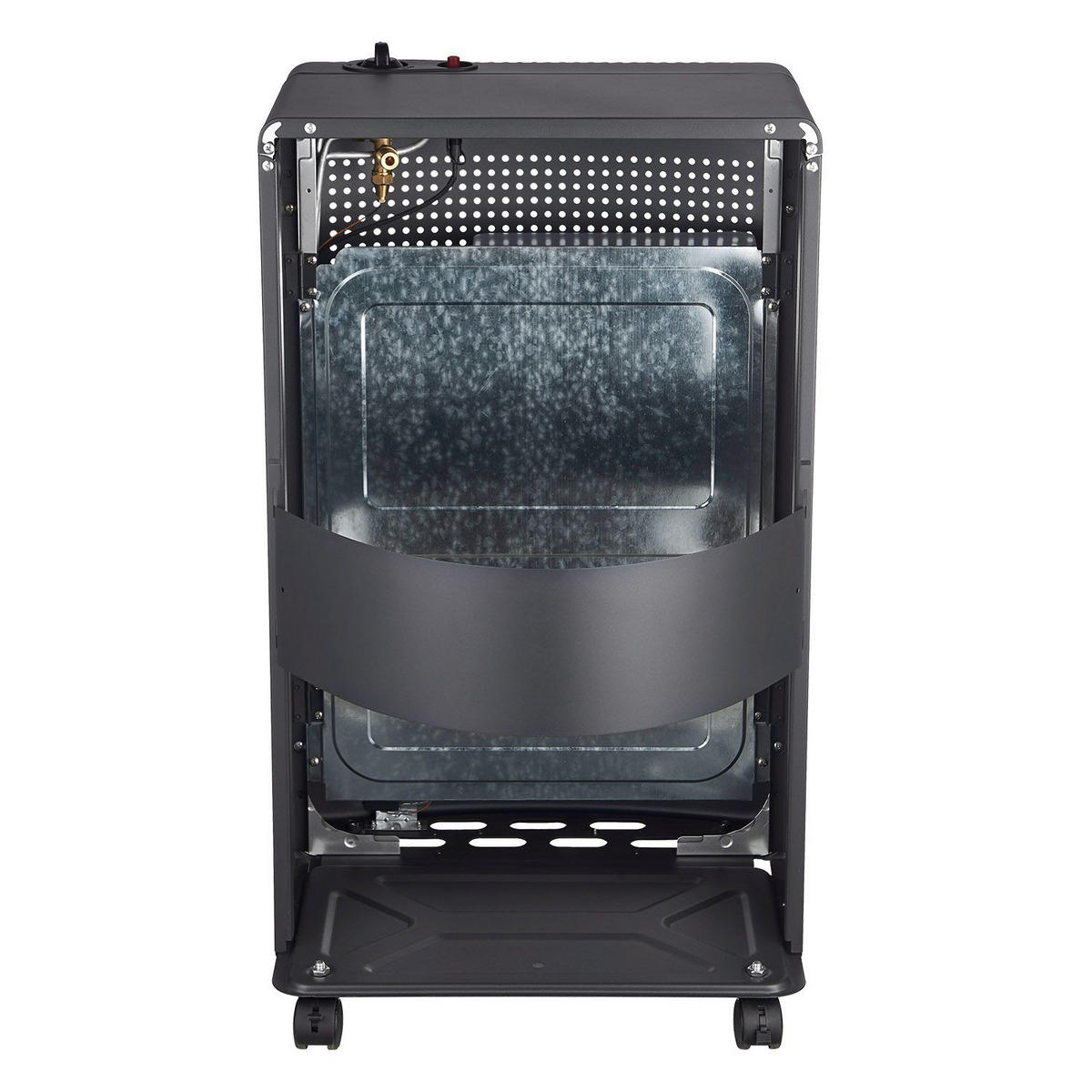 GASHEIZUNG GS42US schwarz - Schwarz, Metall (42/73/36cm) - Juskys