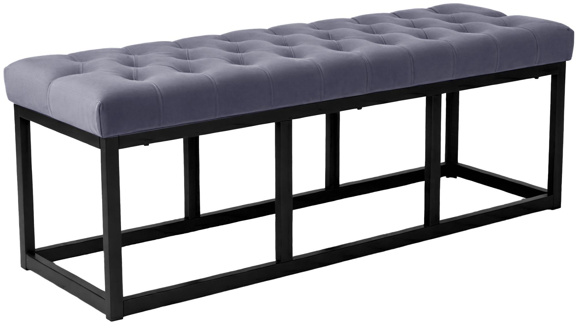Deluke Sitzbank Grau 120x42x37 cm