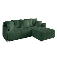 ECKSOFA Ottomane rechts LONLI-L 251x189x68 Grün Cord - Grün, Holzwerkstoff/Kunststoff (189/251cm) - ALTDECOR