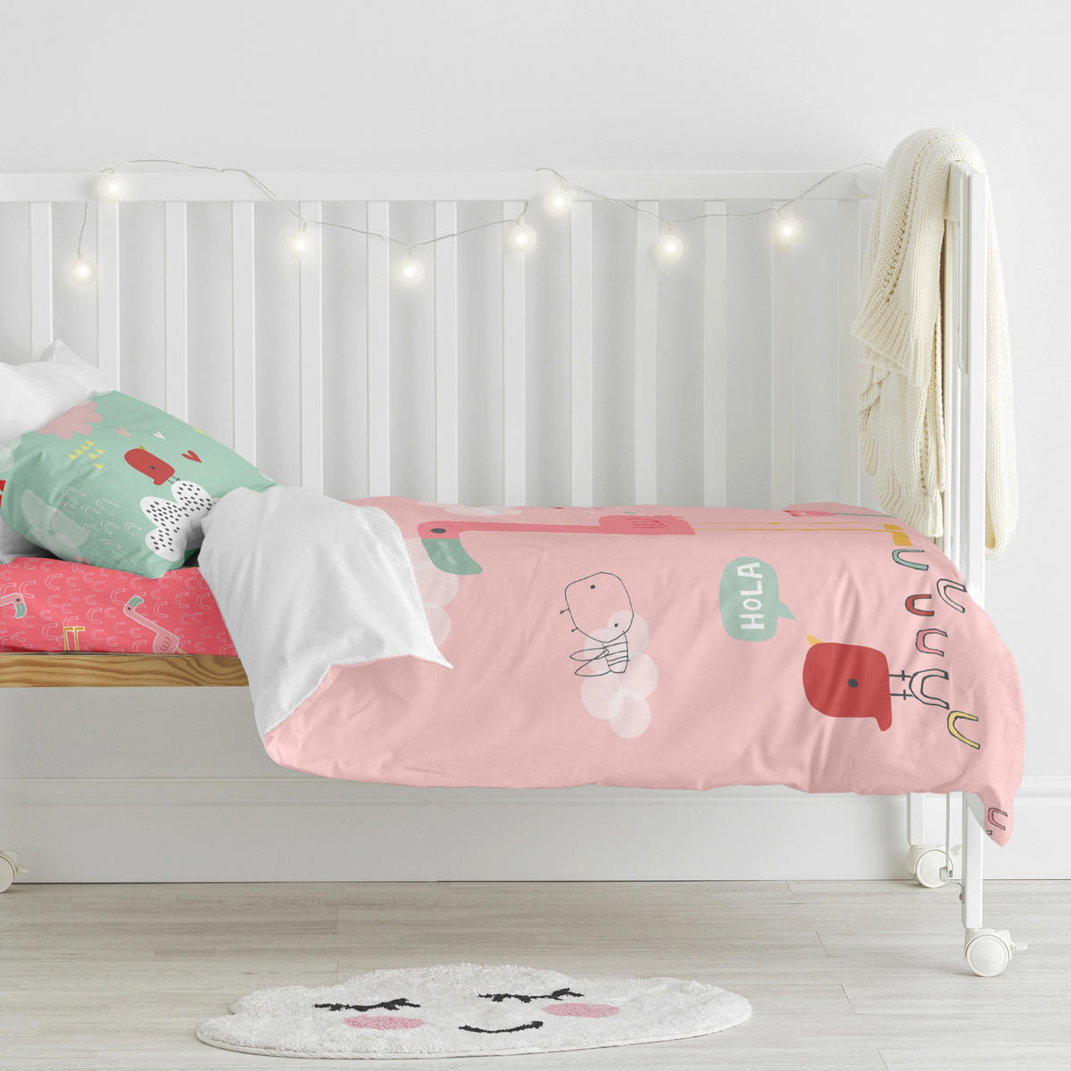 BETTBEZUG 2er-Set teiliges hola 100x120 cm (kinderbett) mehrfarbig - Multicolor, Textil (100/120cm) - Happy Friday