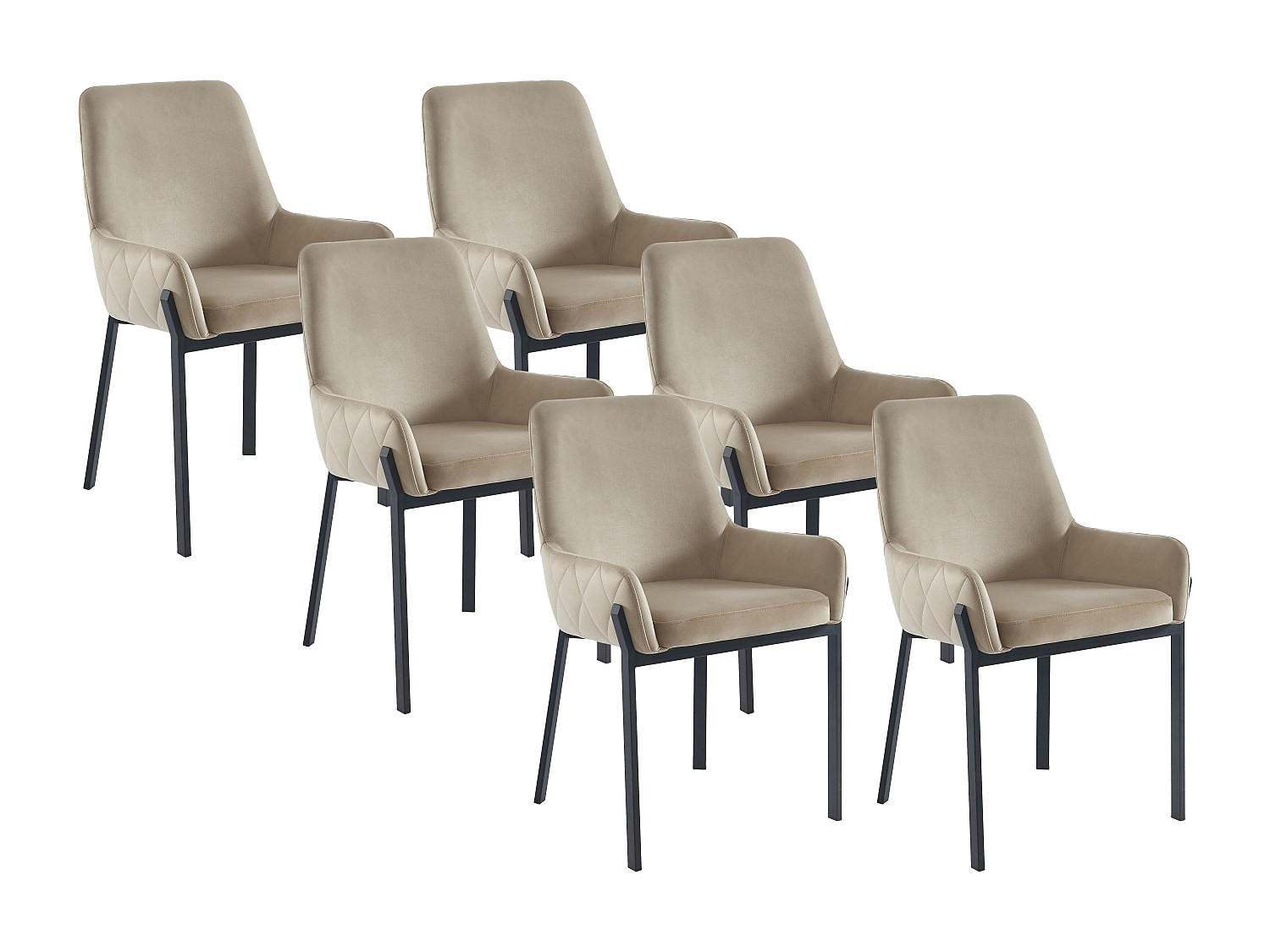 Vente-Unique Stuhl Beige 57x85x60.5 cm