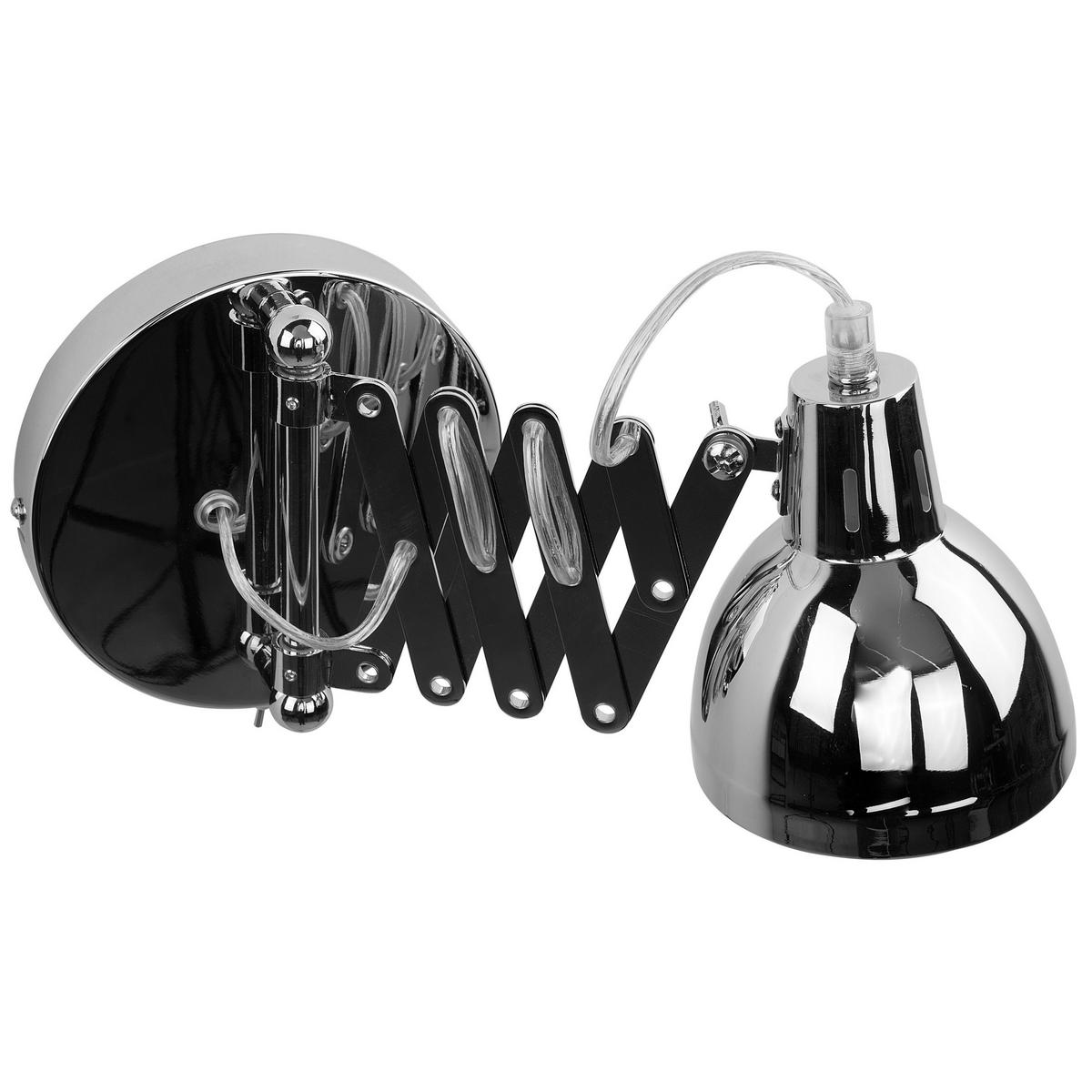 WANDLEUCHTE Harrington 46/11/15 cm - Silberfarben, Metall (11/15/46cm) - Beliani