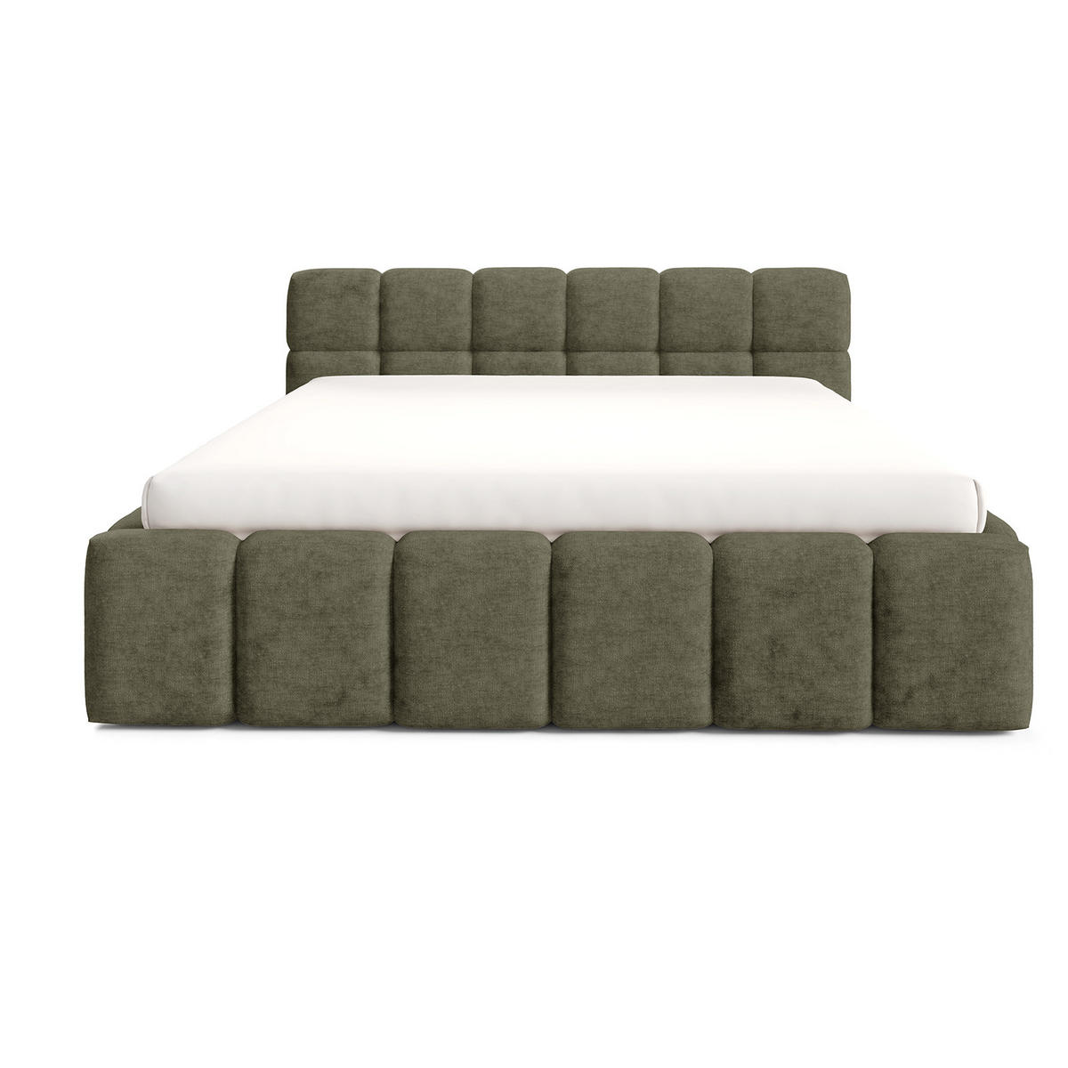 POLSTERBETT NUBO Premium 180x200 cm mit Bettkasten – PERFECT HARMONY 39 - Grün, Holz (180/200cm) - Dekori_Interiors