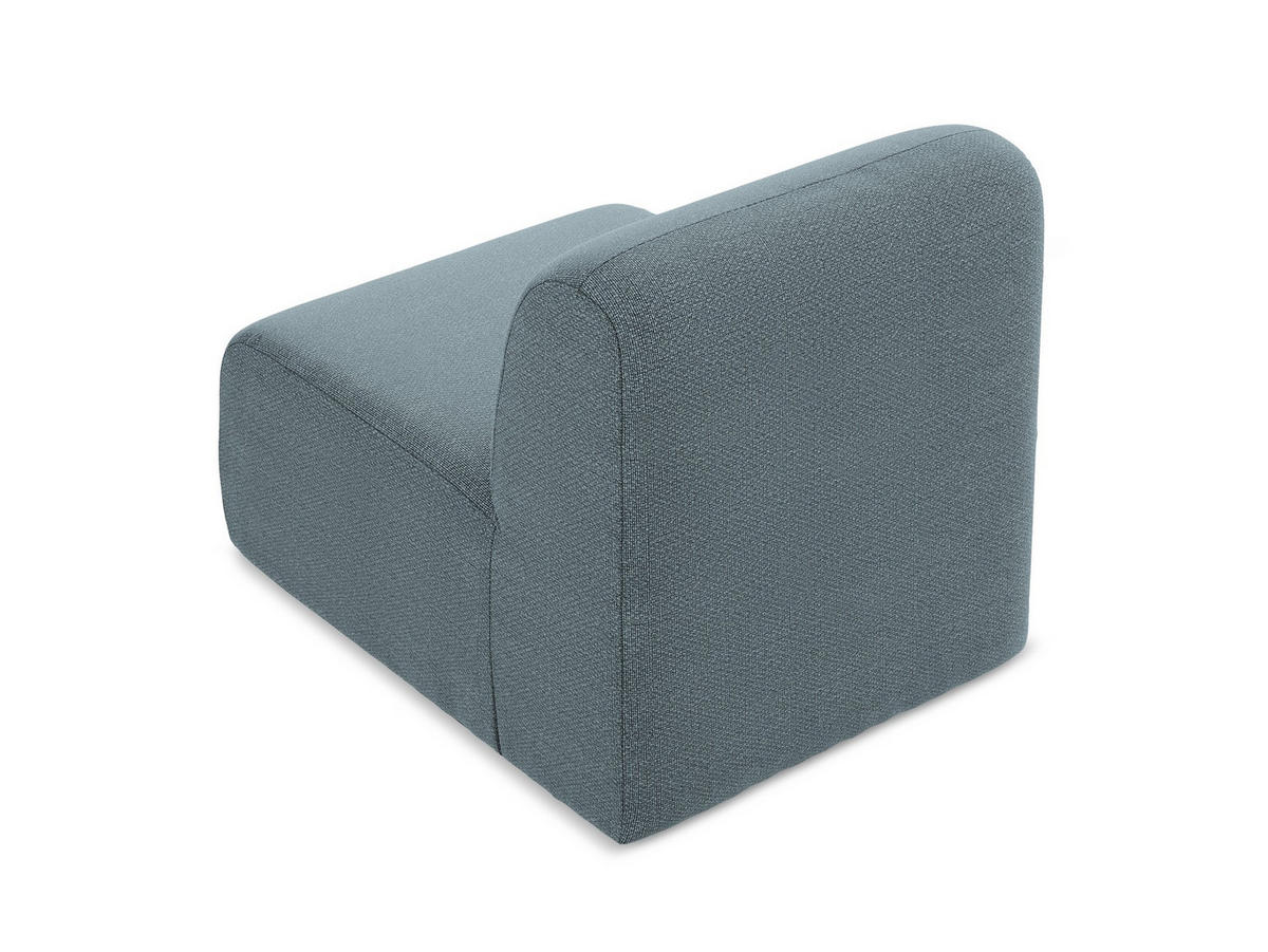 SOFAELEMENT Bouclé Stoff Blau - Blaugrau/Schwarz, Holzwerkstoff/Kunststoff (70/75/94cm) - Makamii
