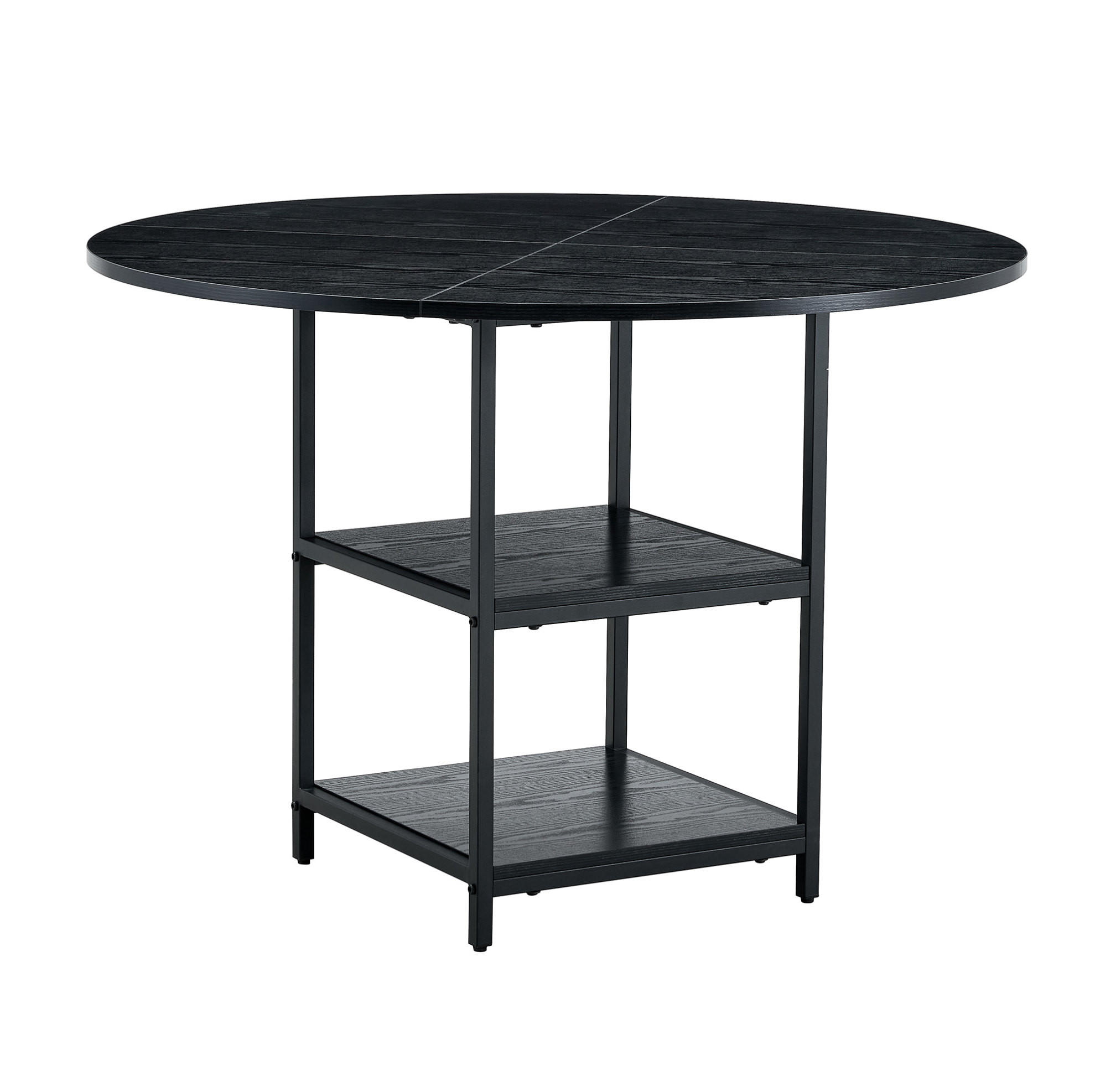 Meubliv Esstisch Schwarz 107x75x107 cm
