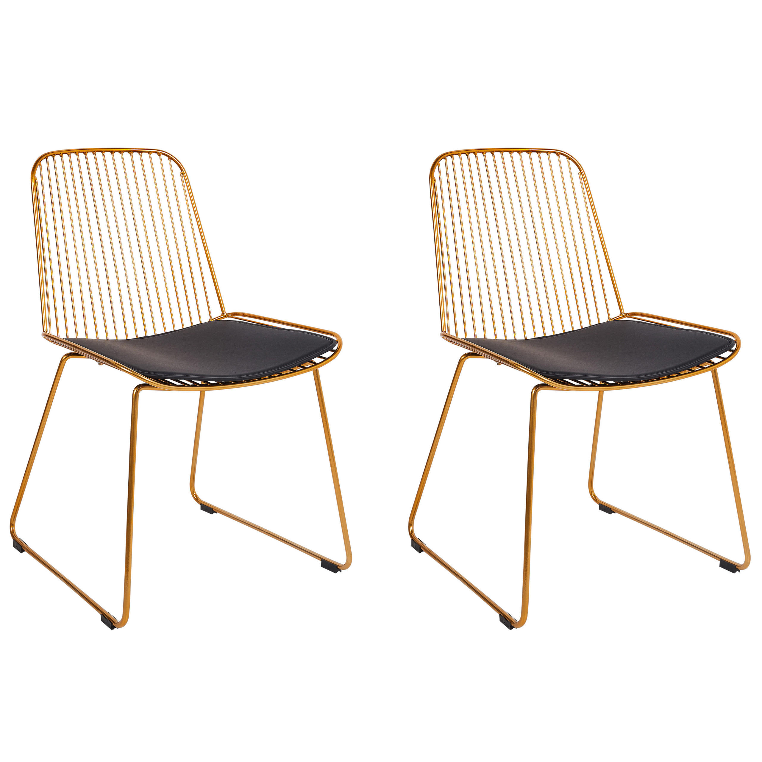 SCAUN DE BUCĂTĂRIE set de 2 metal auriu Pensacola