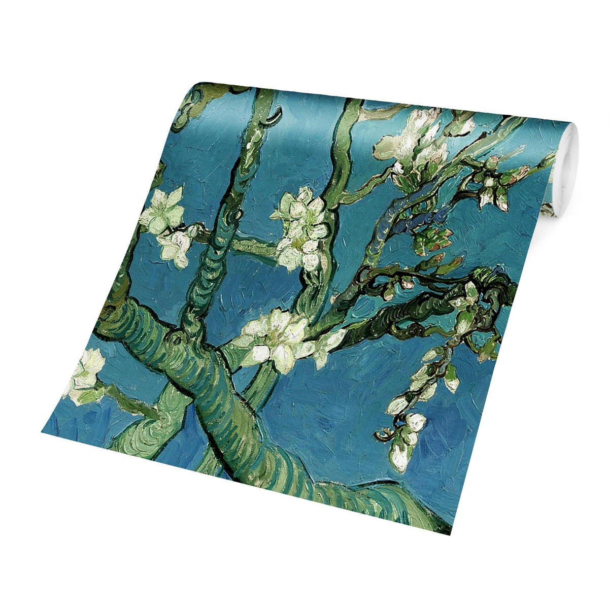 FOTOTAPETE Vincent van Gogh - Mandelblüte 336/225 cm - Blau, Papier (336/225cm) - Bilderwelten