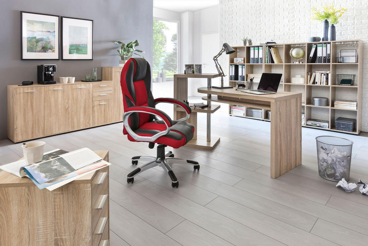 SCHUBLADENSCHRANK Holz 5 Schubladen Mit Rollen ITTER, Beige 33x38x63 cm - Beige/Schwarz, Holz/Kunststoff (33/63/38cm) - KADIMA DESIGN