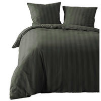 BETTWÄSCHE-SET Mikrofasern Cleo 240/220 cm - Olivgrün, Textil (220/240cm) - Douceur d´intérieur