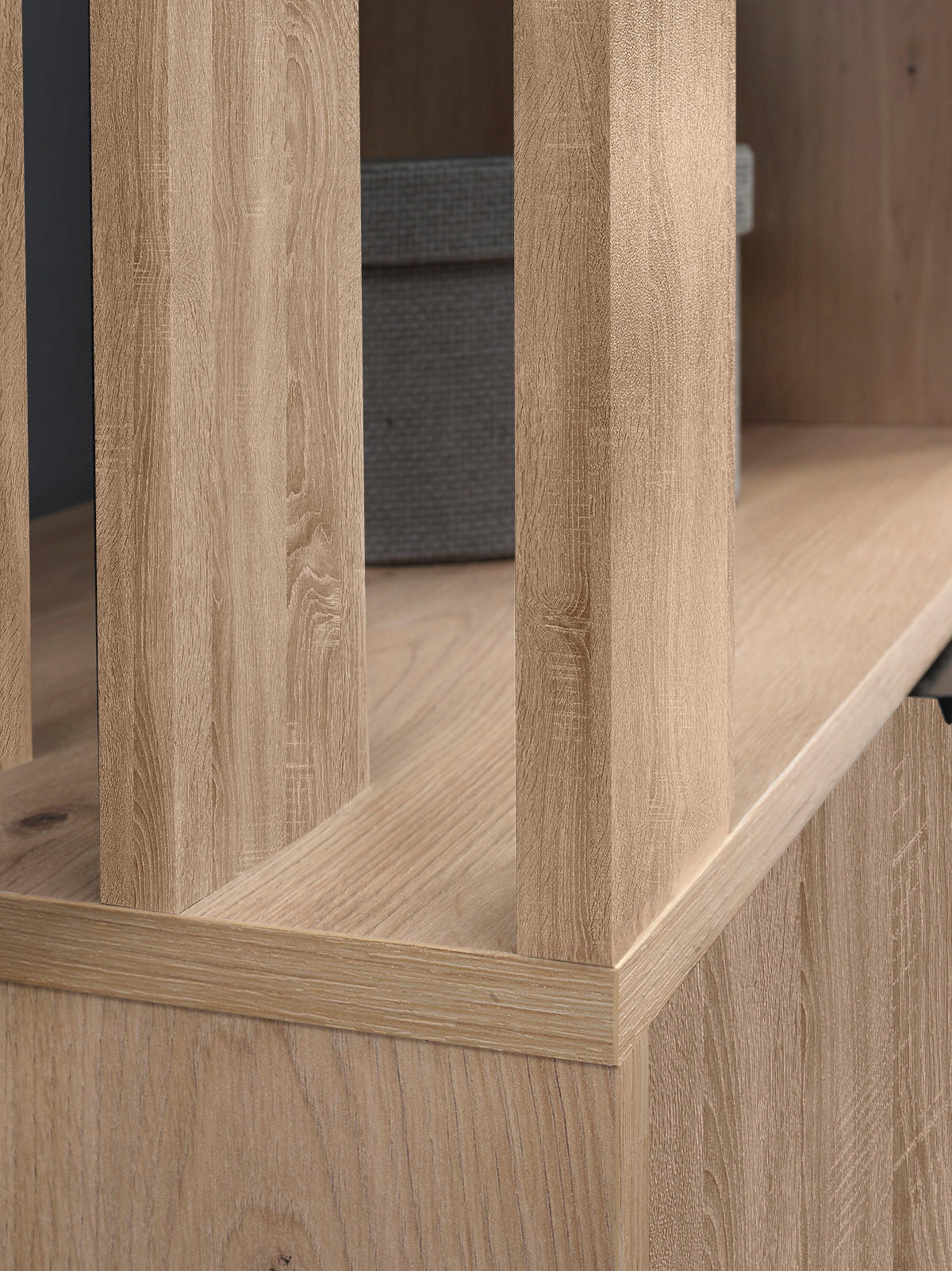 GARDEROBENSCHRANK Milanoir Eiche Artisan 100/189,4/33 cm - Modern mit Spiegel - Hellbraun, Holzwerkstoff/Kunststoff (100/189.4/33cm) - AX Living