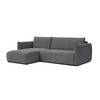 ECKSOFA TAUER 3-Sitzer rechts, dunkelgrau - Dunkelgrau/Schwarz, Holz/Textil (248/173cm) - Courtois Laville