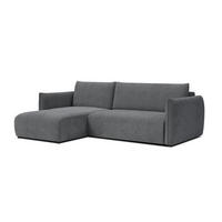 ECKSOFA TAUER 3-Sitzer rechts, dunkelgrau - Dunkelgrau/Schwarz, Holz/Textil (248/173cm) - Courtois Laville