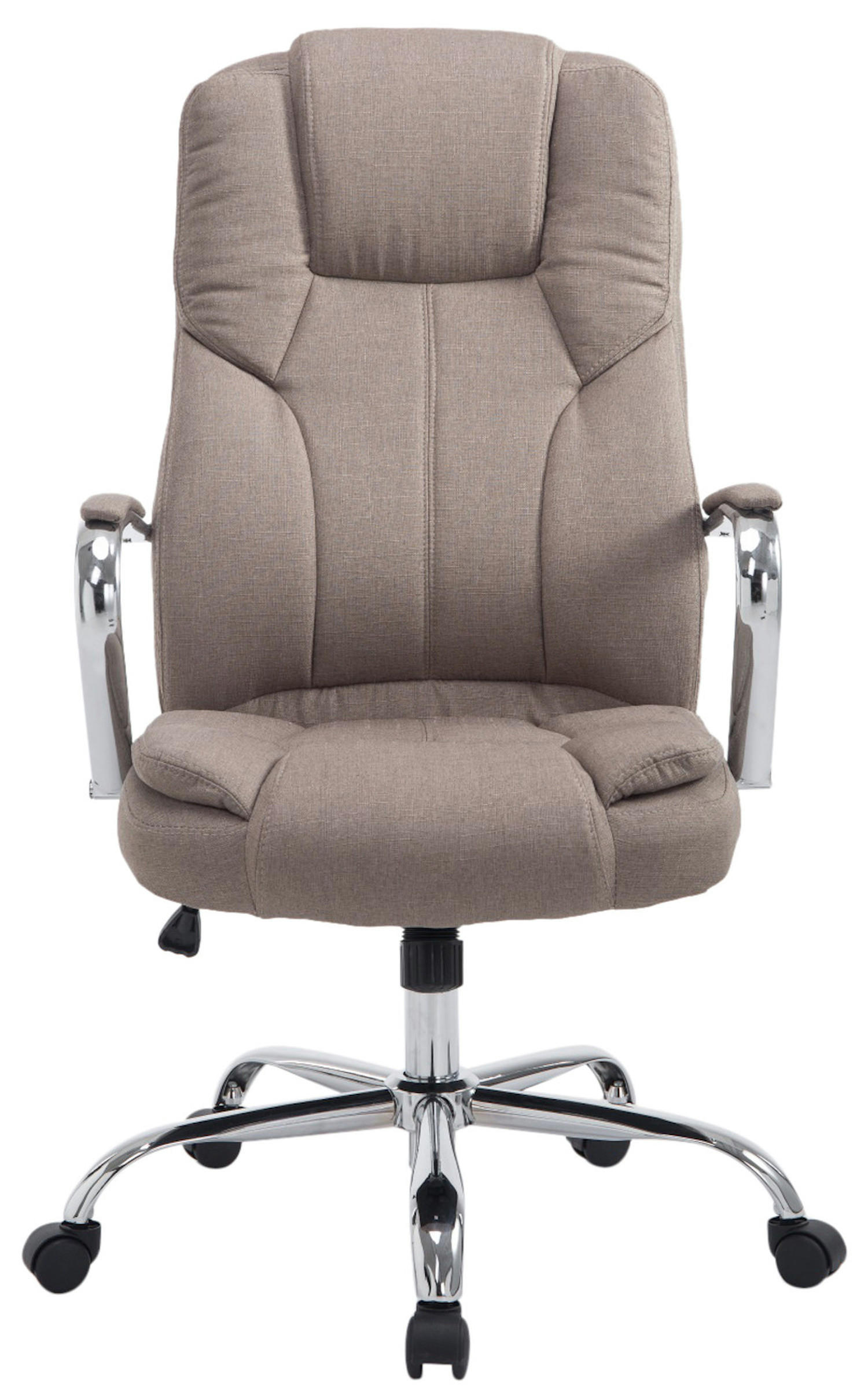 BÜROSTUHL Xavier, Stoff Taupe - Taupe, Textil/Metall (62/125/70cm) - TPFLiving