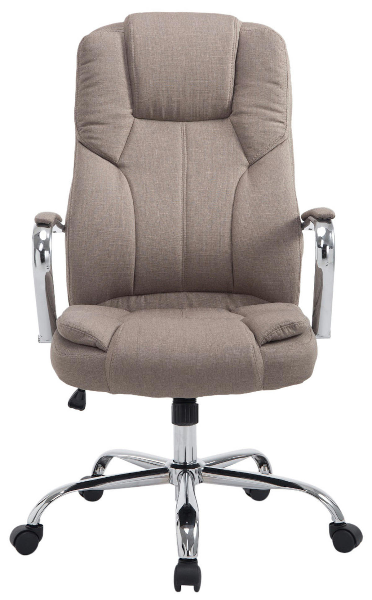 BÜROSTUHL Xavier, Stoff Taupe - Taupe, Textil/Metall (62/125/70cm) - TPFLiving