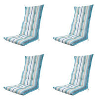 GARTENSTUHLKISSEN Righe 123/50 cm 4er-Set - Hellblau, Textil (50/7/123cm) - Madison