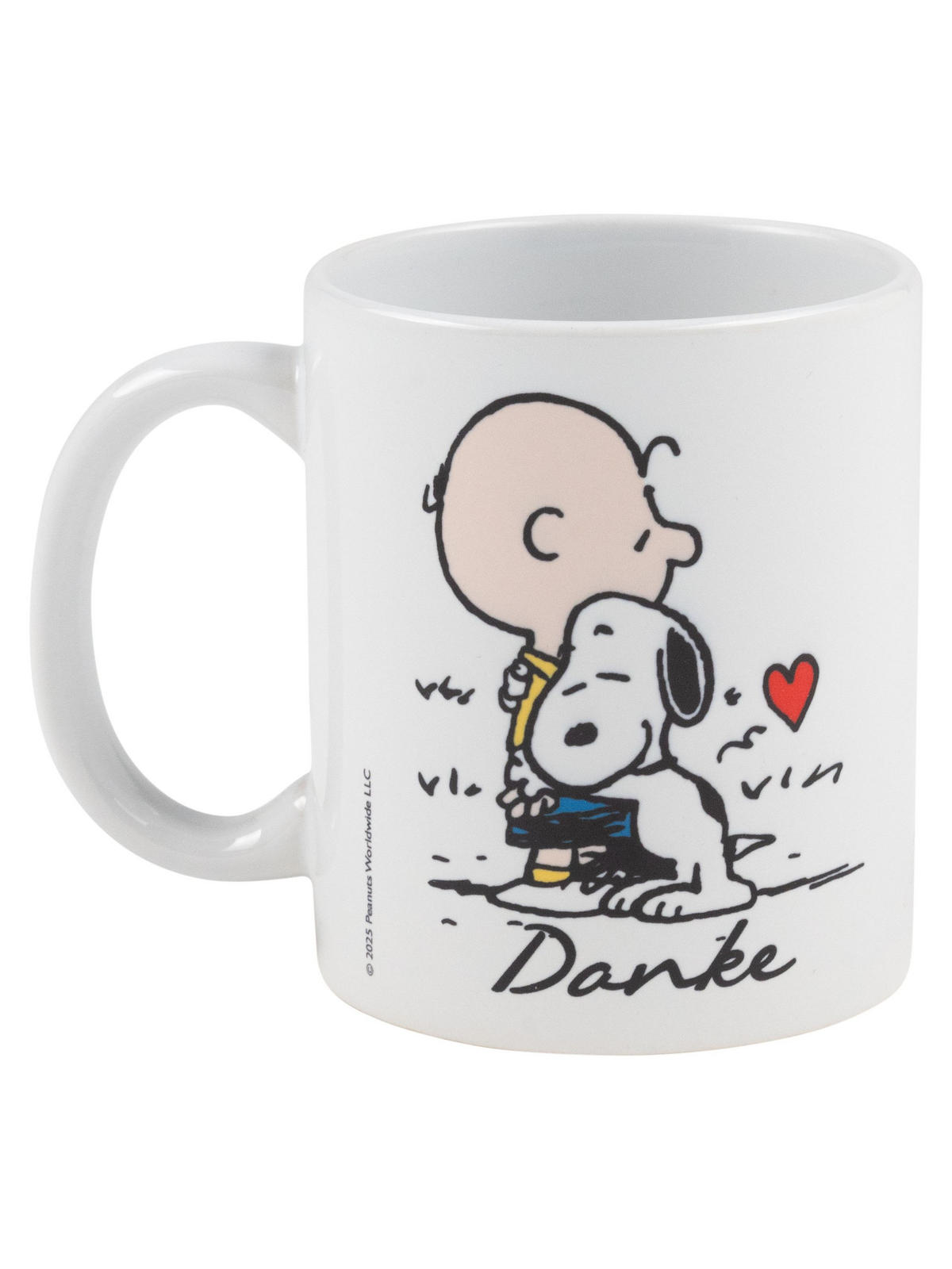 KAFFEEBECHER The Peanuts Snoopy Danke Charlie Brown Weiß 320 ml - Weiß, Keramik (0.32L) - United Labels