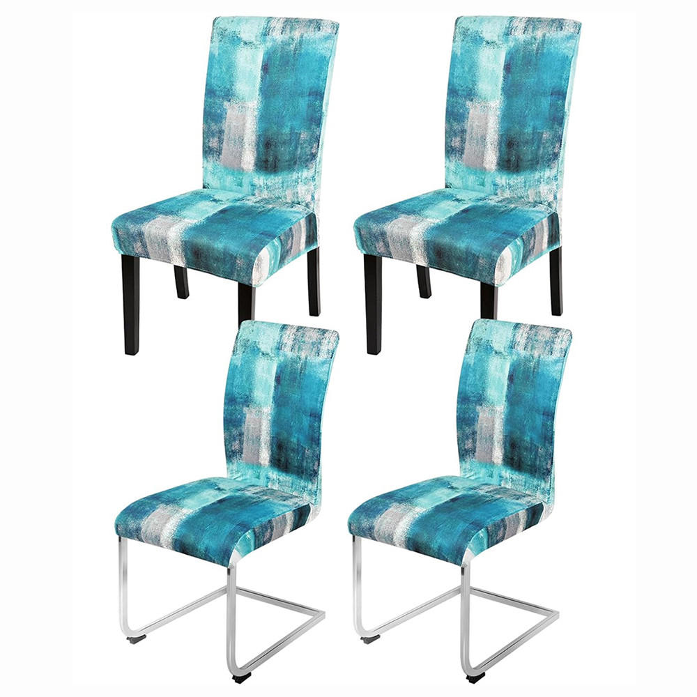 STUHLHUSSE Stretch Waschbar(4-tlg. Set) - Grün, Textil (15/25cm) - Kaket