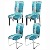 STUHLHUSSE Stretch Waschbar(4-tlg. Set) - Grün, Textil (15/25cm) - Kaket