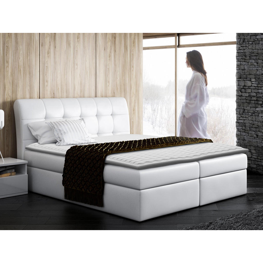 Thumbnail - Mirjan24 Boxbett, Weiß, Holz, H3, 180x200 cm, Schlafzimmer, Betten, Boxspringbetten