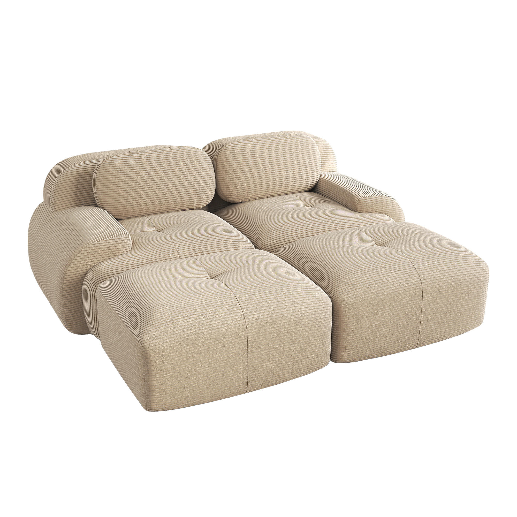 Meubliv Sofa Beige 178x75x208 cm