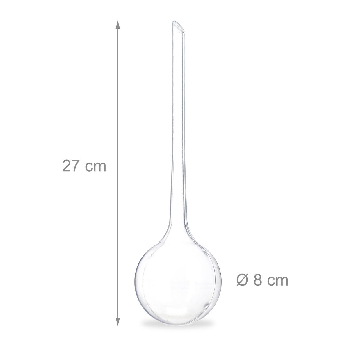 4XBEWÄSSERUNGSKUGELN - Transparent, Kunststoff (8/27/8cm) - Relaxdays