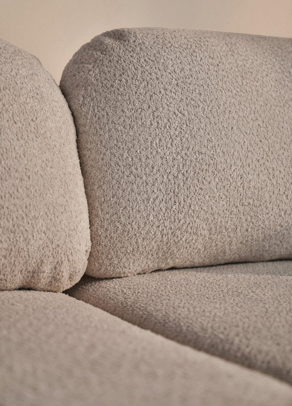 ROHOVÁ pohovka Tvoya, béžovošedé bouclé - černá/šedohnědá, textil/plast (267/175cm) - Selsey