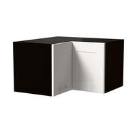 ECKHÄNGESCHRANK Oslo W12/60/36 Schwarz / Weiß Matt 60 / 60 / 36cm - Schwarz/Weiß, Holz/Holzwerkstoff (60/36/60cm) - Feldmann-Wohnen
