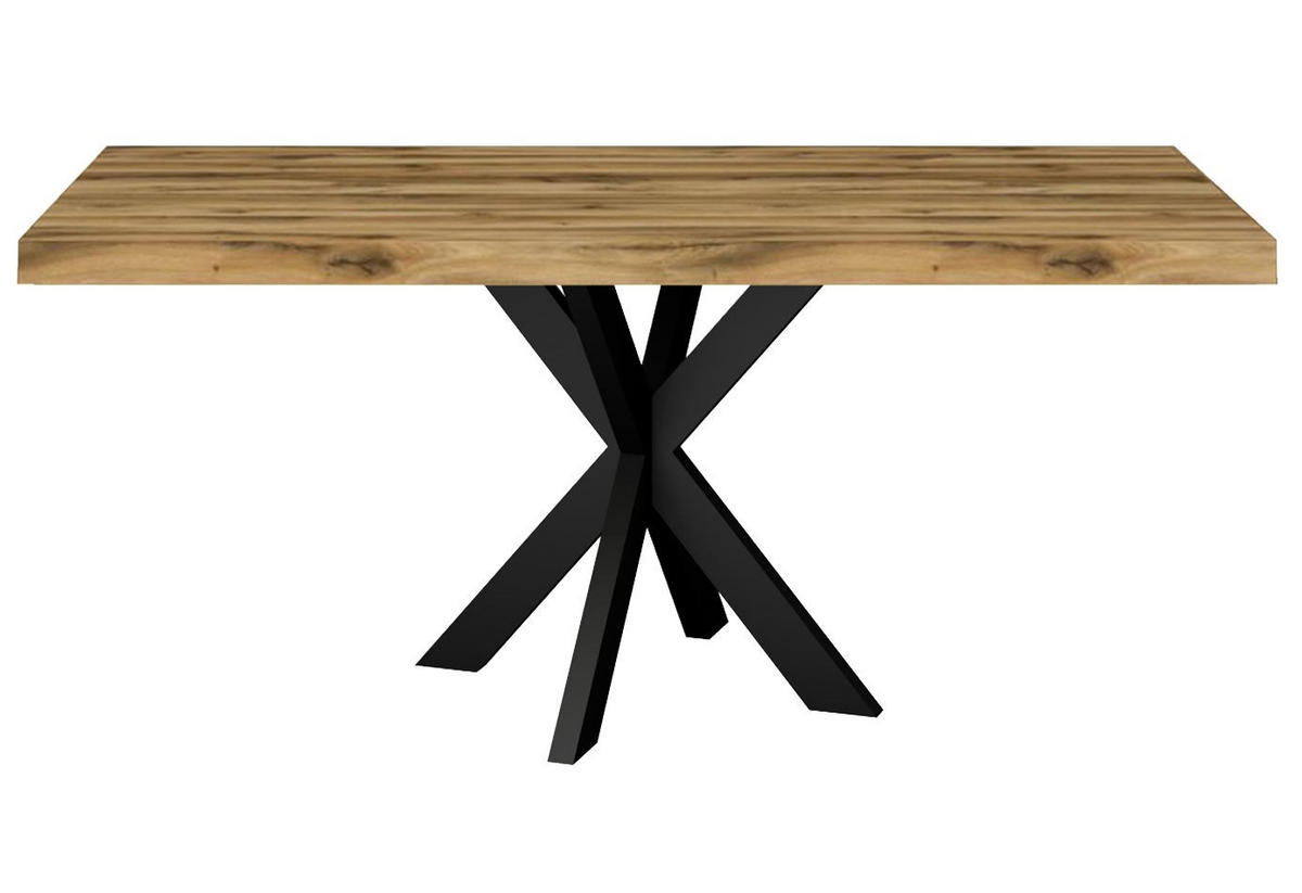 ESSTISCH Elgin 1 175x80x100 Metall+Holzwerkstoff Schwarz/Plankeneiche - Alteiche/Schwarz, Holzwerkstoff (175/100/80cm) - 58aufmkessel