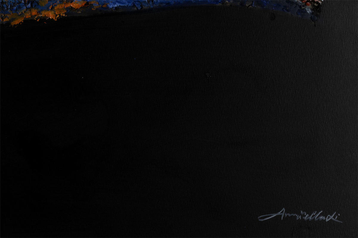 ACRYLBILD HANDGEMALT 90/60 cm - Multicolor/Schwarz, Holz/Textil (1.3/60cm) - KUNSTLOFT