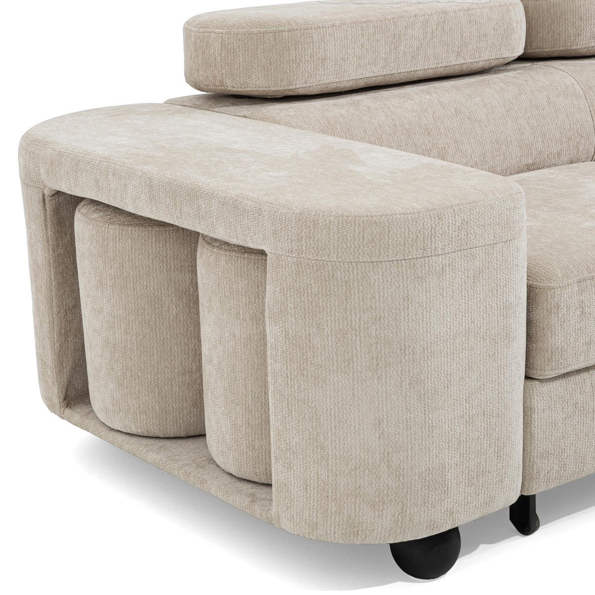 ECKSOFA Love Rechts Beige - Beige, Holz (284/205cm) - Muffo