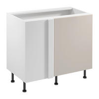 ECKUNTERSCHRANK D100N P/L – Sorento Weiß Beige – Gerade mit Blindteil – Weiß / Beige - Beige/Weiß, Holzwerkstoff (100/87/56cm) - ROYAL24_MARKT