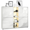 HIGHBOARD Cuba Türen in Weiß Hochglanz - Weiß Hochglanz, Holzwerkstoff (130.5/105.5/35.5cm) - Vladon