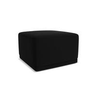 POUF Samt Stoff Schwarz - Schwarz, Kunststoff/Textil (65/40/65cm) - Makamii