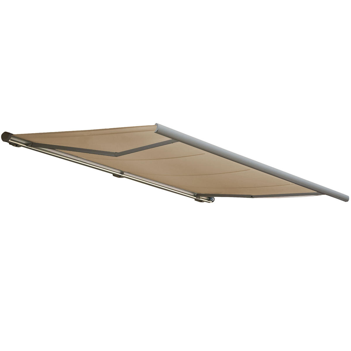 ELEKTRISCHE KASSETTENMARKISE Cremeweiß, Grau - Weiß/Grau, Textil (400/23/300cm) - MCW