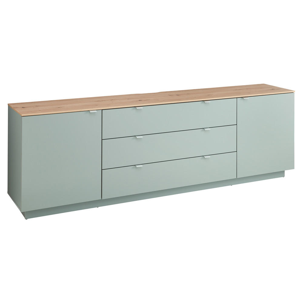 SIDEBOARD Cust-36 - Grün, Holzwerkstoff (240/77/44cm) - Lomado