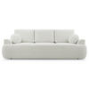 3-SITZER SOFA Barletto Hellbeige Bouclé - Ecru/Schwarz, Holz/Textil (248/94/110cm) - Selsey