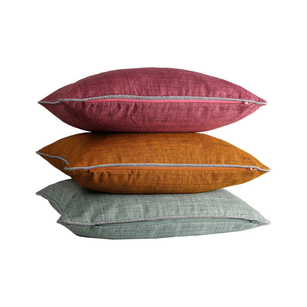 KISSENBEZUG Outdoor meliert 40x40 cm Mint - Mintgrün, Textil (40/40cm) - TiborTex