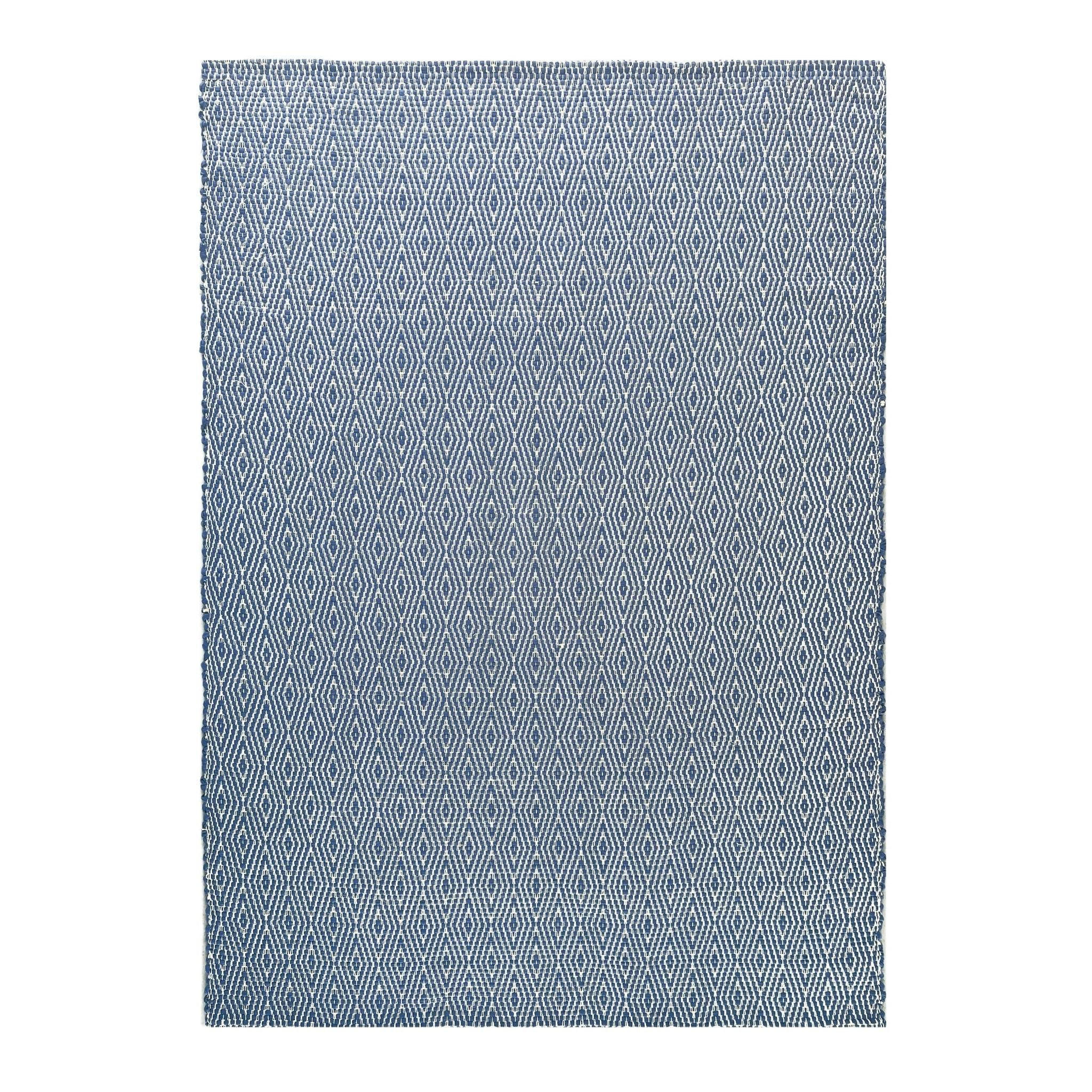 TEPPICH aus recycelten Fasern handgewebt blau - Blau, Naturmaterialien (160/230cm) - AFK Living