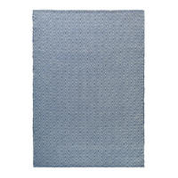 TEPPICH aus recycelten Fasern handgewebt blau - Blau, Naturmaterialien (160/230cm) - AFK Living
