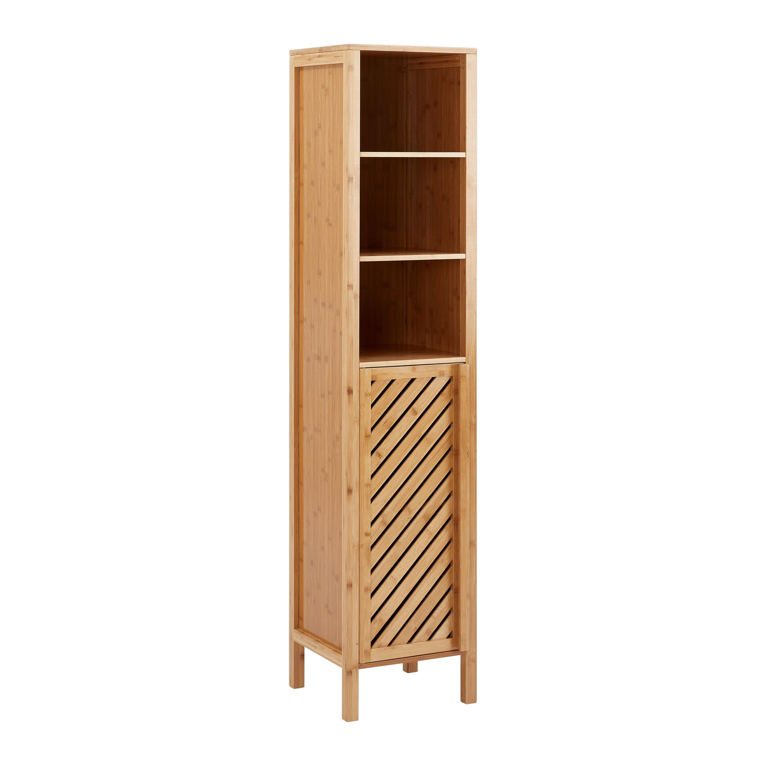 HOCHSCHRANK Bonny Hellbraun ca. 35 /160 / 36 cm - Naturfarben, Holzwerkstoff (35/160/36cm) - Bessagi Home