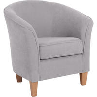 SESSEL Karine Bezug Veloursstoff Buche natur / silber - Grau, Kunststoff (70/74/70cm) - 58aufmkessel