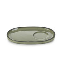 UNTERTASSE CARACTERE 13,5 x 8,3 x1,2 cm Kardamom - Dunkelgrün, Keramik (13.5/8.3/1.2cm) - Revol Porcelaine France