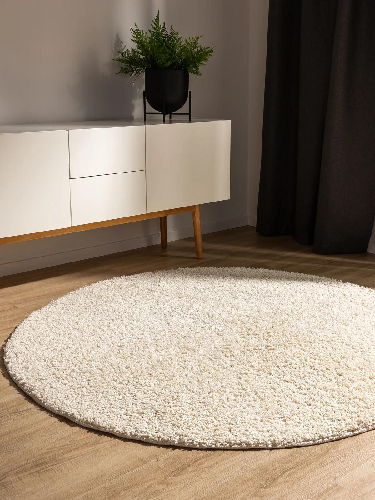 HOCHFLORTEPPICH Soho Cream ø 250 cm rund - Creme, Kunststoff (250/250cm) - benuta
